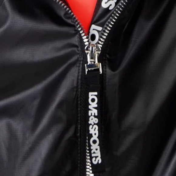 New Women's Long Anorak Jacket with Hood Hoodie Black lightweight Size Medium M - Picture 12 of 15